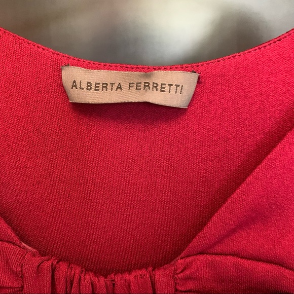 Alberta Ferretti Raspberry Mid-Length Dress - Picture 4 of 5